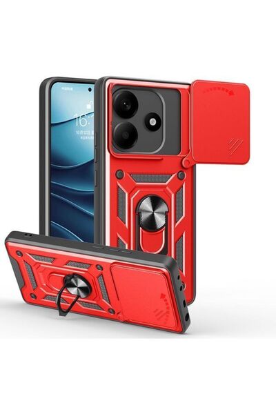 Orso Θήκη Combo Kickstand Slide Camera Red Xiaomi Redmi Note 14 5G