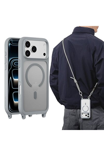 MagEasy Θήκη Roar M with Lanyard Magsafe Grey iPhone 17 Pro Max