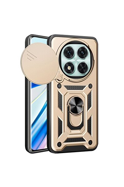 Orso Θήκη Combo με Στήριγμα, Συρόμενη Κάμερα, Χρυσό Poco X7 5G