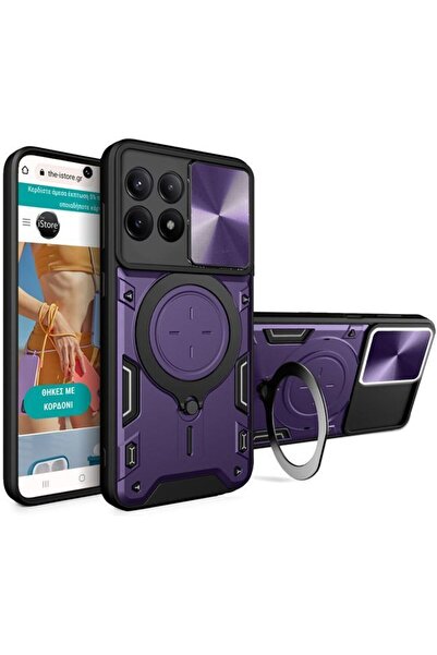 Orso Θήκη Αδιάβροχη Κάμερα Ringstand Slide Purple Poco X6 Pro 5G