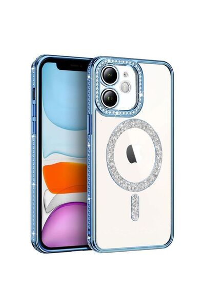 Orso Θήκη iPhone 11 Magsafe Bare Look Diamonds Blue
