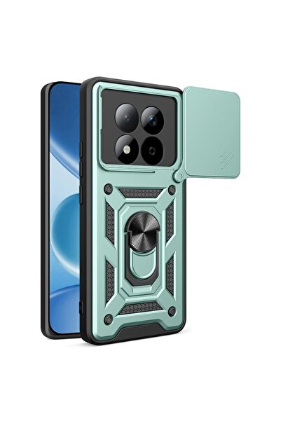 Orso Θήκη Combo με Σταντ, Συρόμενη Κάμερα, Πράσινη, Poco M8 5G