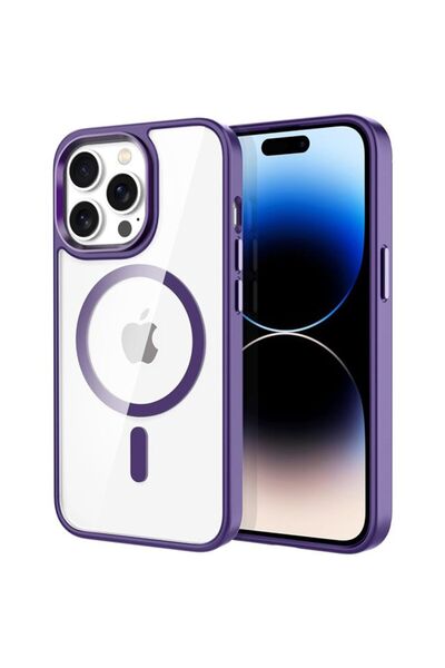 Orso Θήκη iPhone 14 Pro MagSafe Metal Tone Clear Purple