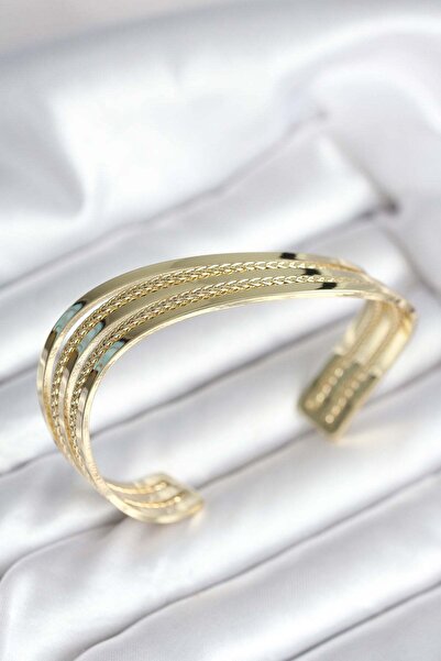 cleovibe سوار نحاسي ذهبي اللون موديل شريط مائل سيرينو