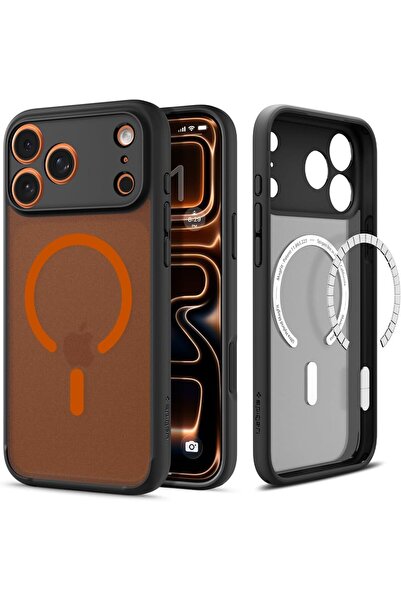 Spigen Θήκη Ultra Hybrid MagSafe Frost Μαύρο Πορτοκαλί iPhone 17 Pro