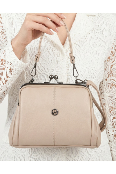 Çanta Trend Women's Mink 4-Compartment Bag with Lined Scholarships and Zipper...