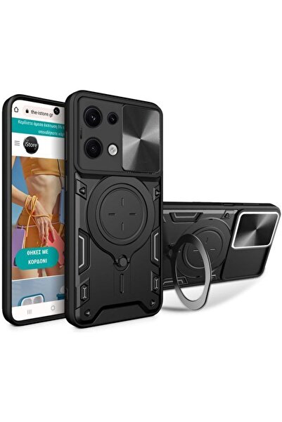 Orso Θήκη Αδιάβροχη Κάμερα Ringstand Slide Black Xiaomi Redmi Note 13 Pro 4G