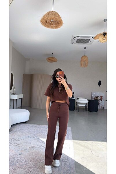 Buket Teke Maro material reiat Set cu mânecă scurtă cu fermoar basic