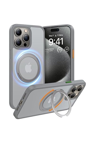 TORRAS Θήκη Ostand Pro MagSafe Kickstand Titanium Grey iPhone 15 Pro Max