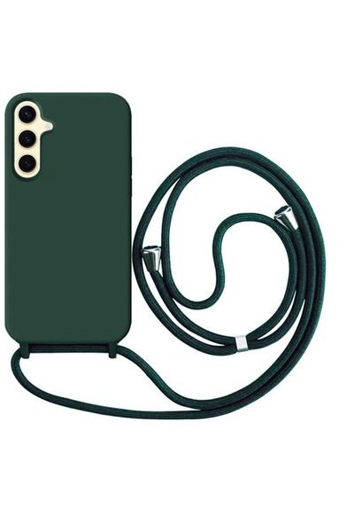 Orso Θήκη Liquid Silicone Κορδόνι Forest Green Samsung Galaxy S24+/S25+