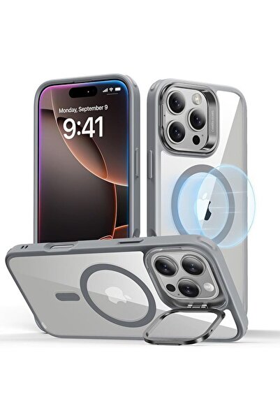 ESR Θήκη Classic Hybrid με Stash Stand HaloLock MagSafe Clear Grey iPhone 16 ...
