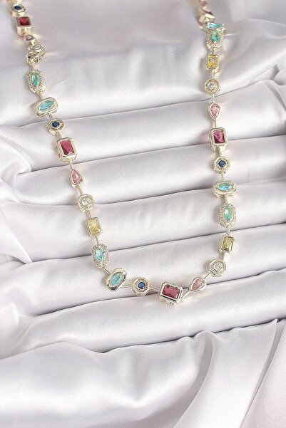 cleovibe Cielo Brass Gold Color Zircon Stone Vip Series Necklace