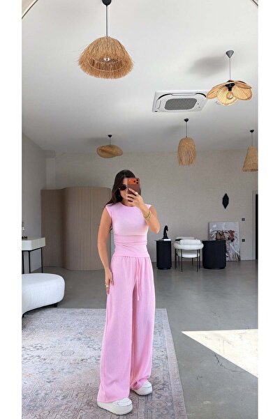 Buket Teke Set Şeker Pembe detaliu încrețit Bürümcük