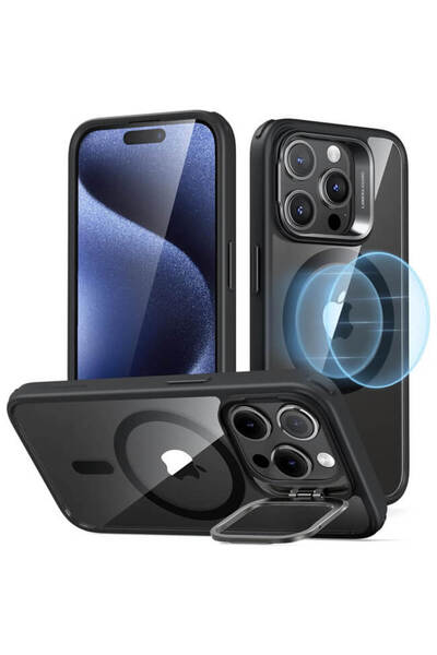 ESR Θήκη Classic Hybrid με Stash Stand HaloLock MagSafe Clear Black για iPhon...