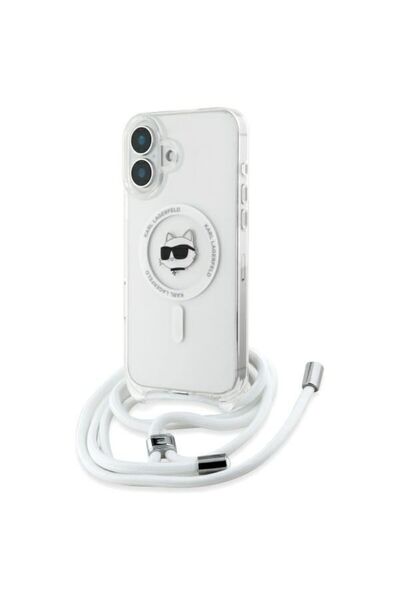 Karl Lagerfeld Θήκη IML Choupette Head Crossbody Cord Clear Magsafe iPhone 16