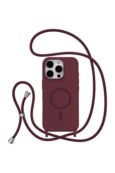 Orso Θήκη Soft TPU Κορδόνι Magsafe Wine iPhone 15 Pro Max