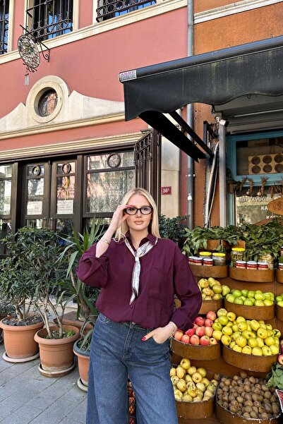 lizge giyim Fular Detail Long Sleeve Shirt