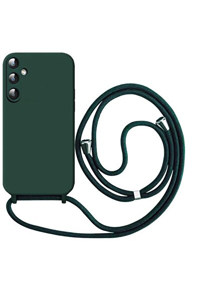 Orso Θήκη Liquid Silicone Κορδόνι Forest Green Samsung Galaxy A25 5G