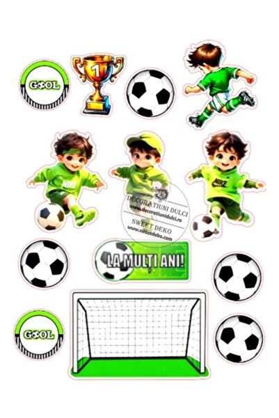 Decoratiuni Dulci Edible image Little footballers - Cut out