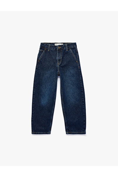 Koton Pamuklu Cepli Baggy Fit Denim Pantolon