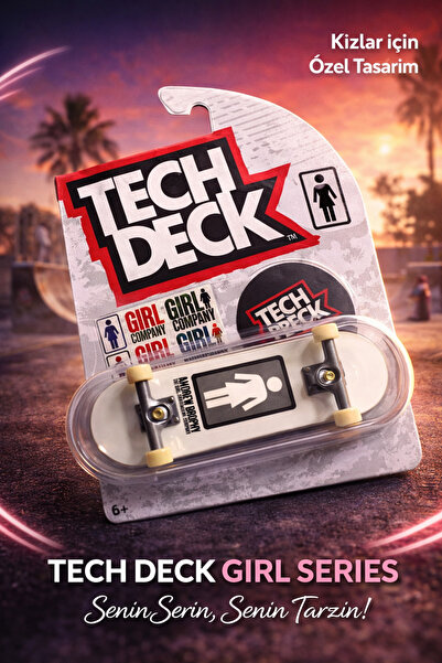 Cici Oyuncak Tech Deck Girl Series Parmak Kaykay Özel Tasarım Fingerboard Min...