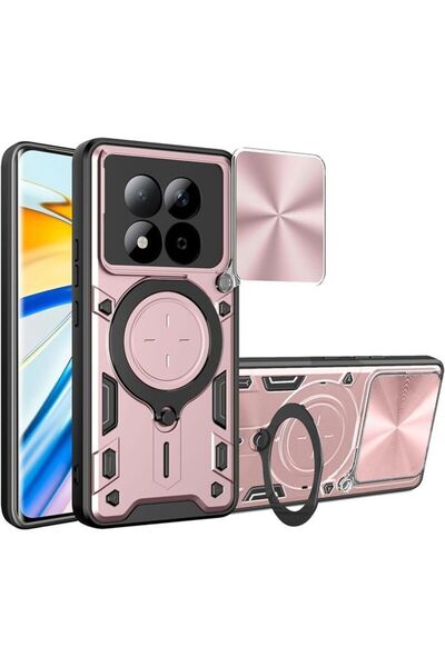 Orso Θήκη Αδιάβροχη Κάμερα Ringstand Slide Rose Gold Poco M8 Pro 5G