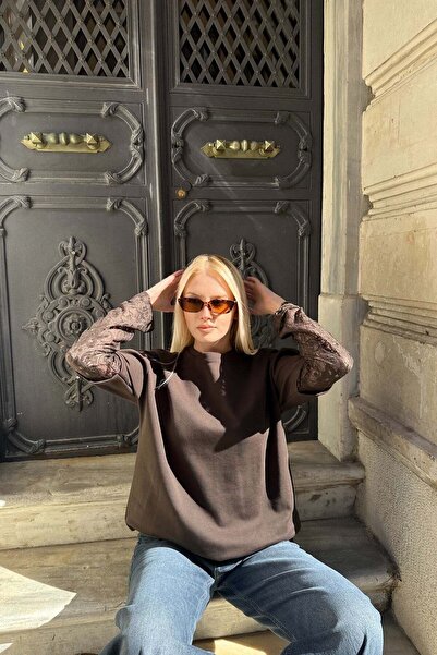 lizge giyim Kollari Lace Detail Bluz