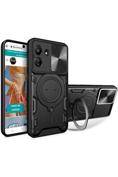 Orso Θήκη Αδιάβροχη Κάμερα με Στήριγμα Δακτυλίου, Μαύρη Poco C65