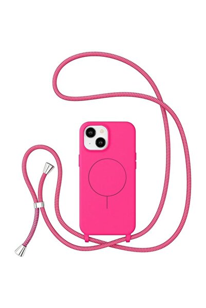 Orso Θήκη Soft TPU Κορδόνι Magsafe Hot Pink iPhone 15