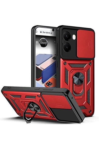 Orso Θήκη Combo Kickstand Slide Camera Red Poco X7 Pro 5G