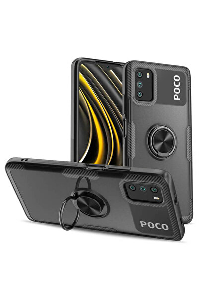 Orso Θήκη Clear Ring Kickstand Clear Black Xiaomi Redmi 9T