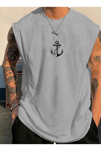 SUNFREE Seamates Anchor Ba Printed Men's Zero Sleeve Clothing Sportswear Ov O...