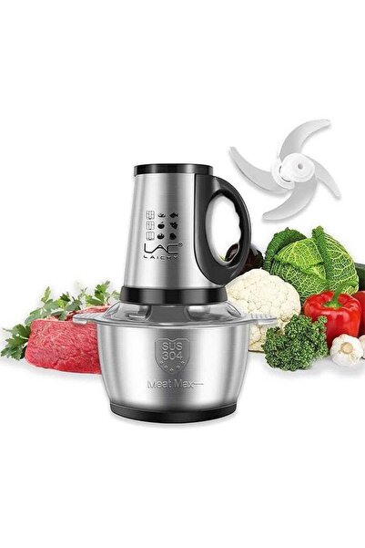 LAC LAICHY محضرات طعام بمقبض، مفرمة لحم، مفرمة خضار مع وعاء من الفولاذ المقاو...