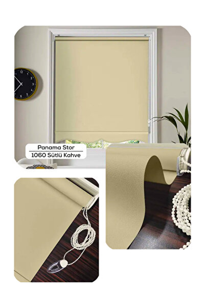 YS PERDE TASARIM Panama Ekstra Kalın Lüx Güneşlik Stor Perde, Alüminyum Kasal...