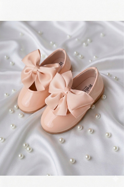 welissa Rochie de seara cu fundita din satin pudrat pentru fete balerini , pe...