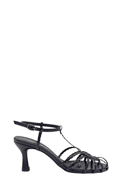 Moulin Shoes حذاء نسائي أسود محبوك بكعب قصير