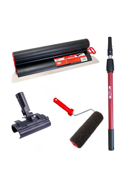 Lanoliv Set gletiera profesionala, inox, 60 cm x 0.3 mm, adaptor, maner prelu...