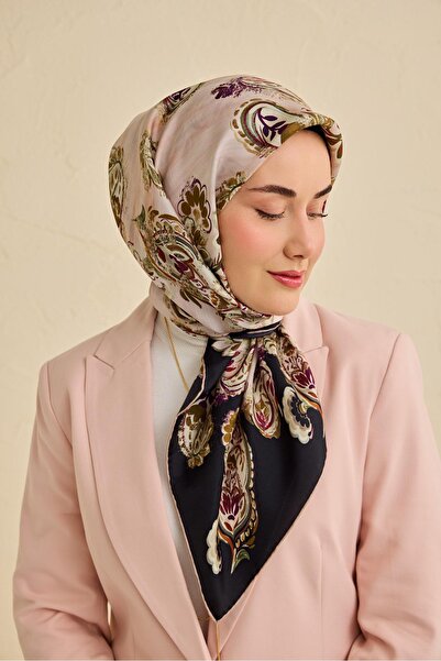 Silk Home Μεταξωτό Φουλάρι Tivil IST 11499- 10 Μαύρο Σχέδιο Σάλι