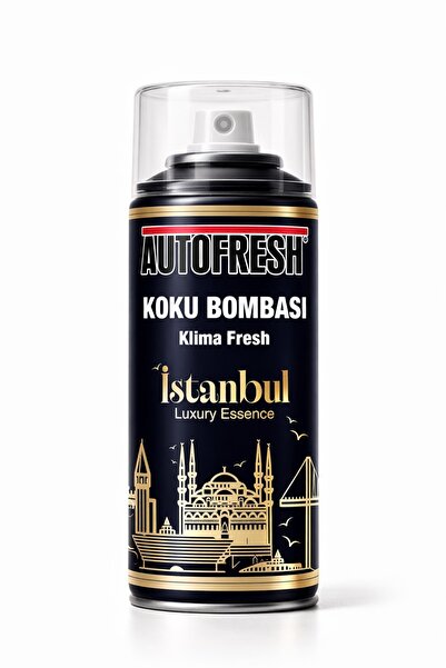 AutoFresh İstanbul Koku Bombası Klima Fresh Araç İçi Sprey 150 ml Kalıcı Prem...
