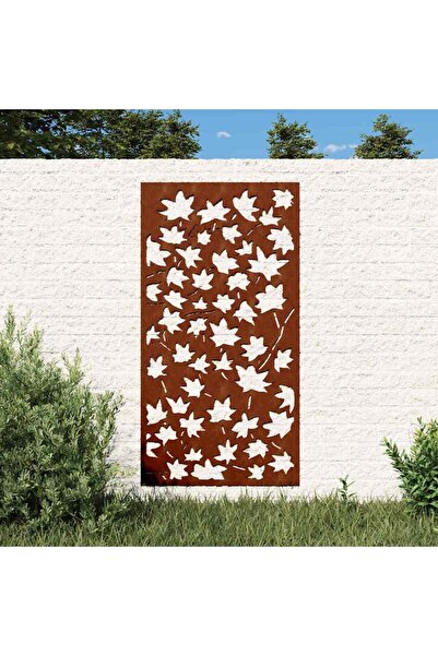 Concept Decor de perete 105x55 cm design frunze arțar oțel Corten