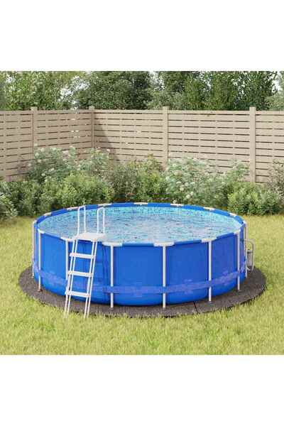 Concept Acoperire geotextil piscină, gri deschis, Ø396 cm, poliester