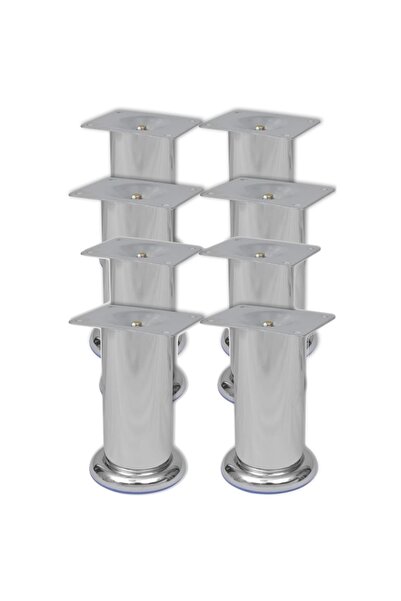 Concept Στρογγυλά πόδια καναπέ, 8 τεμ., χρώμιο, 120 mm