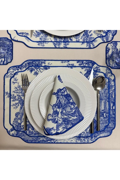 Han Deco Vintage Amerikan Servis, Servis Peçetesi ve Bardak Altlığı
