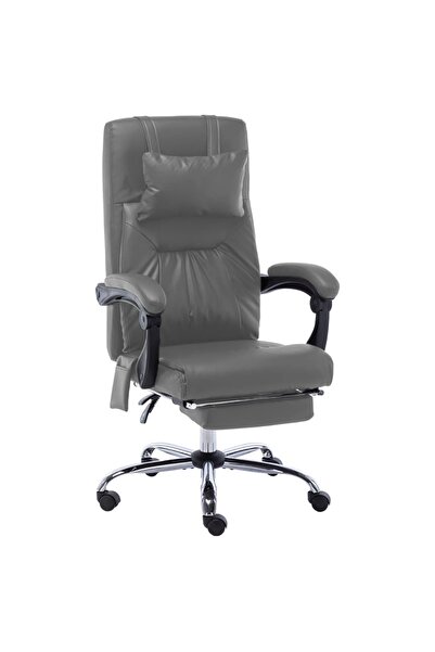 Concept Scaun de birou cu masaj, antracit, piele ecologică