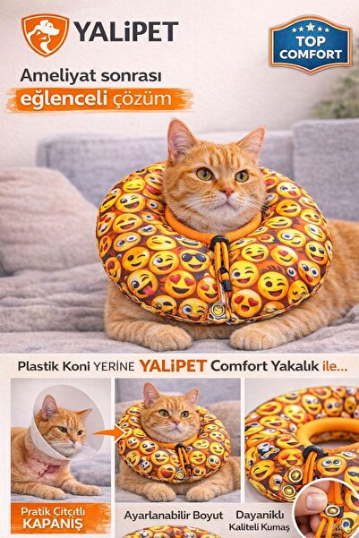 yalıpet Ayarlanabilir Kedi Köpek Boyunluk | Ameliyat Sonrası | Tek Beden Ayar...