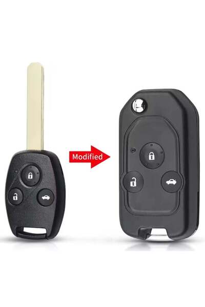 TECHSTAR Carcasa cheie auto pliabila transformatoare, compatibila cu Honda Ac...