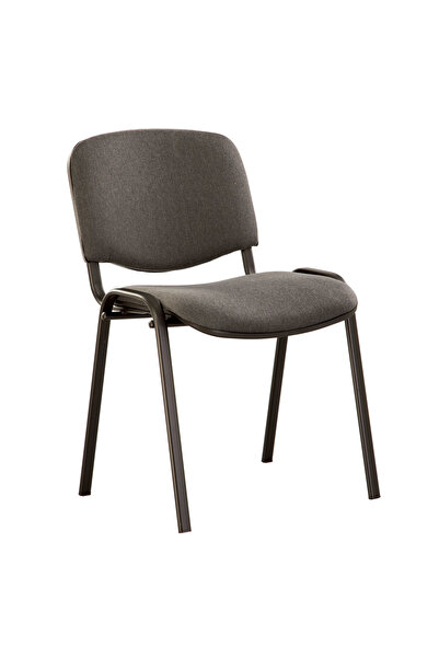 Concept Mobili Καρέκλα επισκέπτη OLIVIA Μαύρη, Γκρι ύφασμα Cagliari