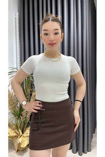 IŞILDA FASHION Φούστα με λεπτομέρεια ζώνης και σορτς