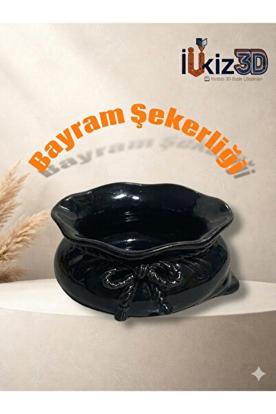 İlkiz3d İlkiz 3D Özel Tasarım Dekoratif Bayram Şekerliği - Modern Sunum Kasesi