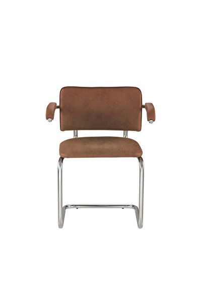 Concept Mobili MURIELLO Πολυθρόνα επισκέπτη, Χάλκινο οικολογικό Δερμάτινο